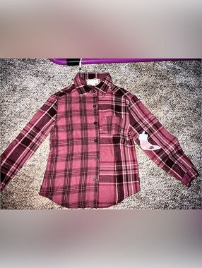 Girls plaid long sleeve